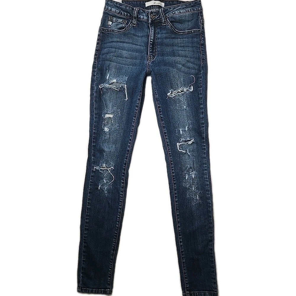 KanCan Size 26 Women's Destroyed Denim Skinny Jeans (30.5" Inseam) - Picture 1 of 8